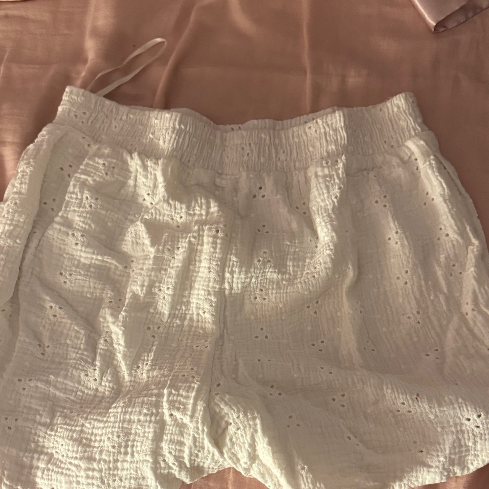 White Eyelet Shorts